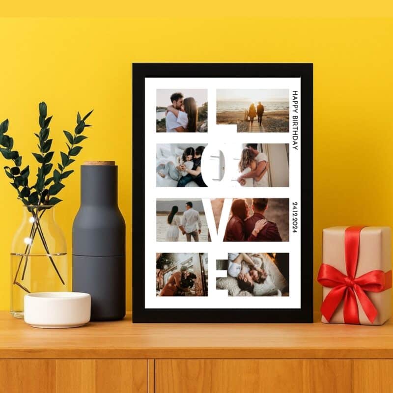 Customized couple birthday photo frame gift