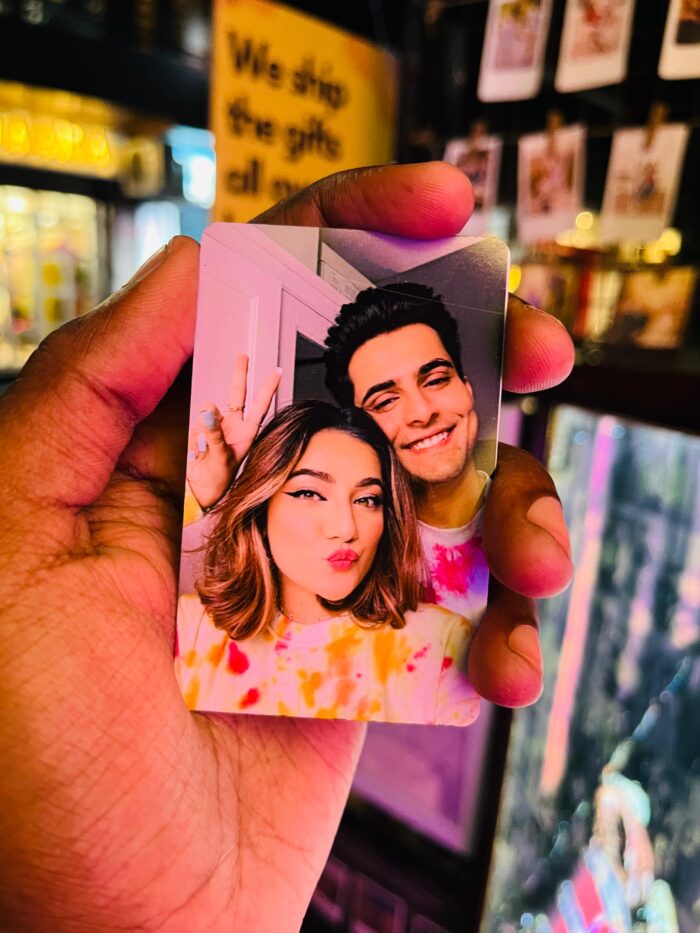 Personalized wallet card with custom message for couples