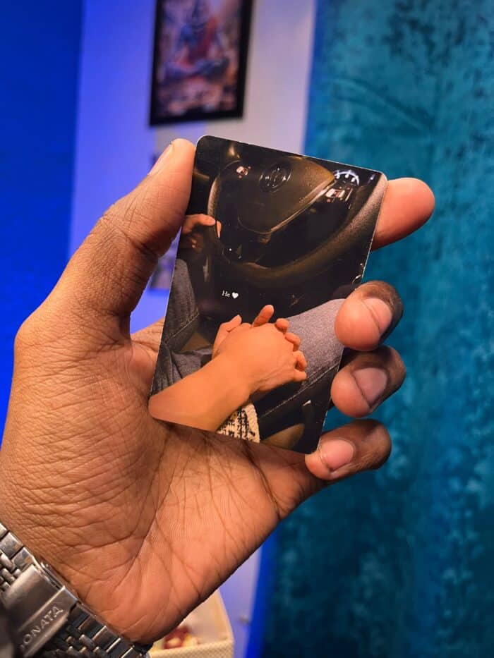 Long distance wallet card