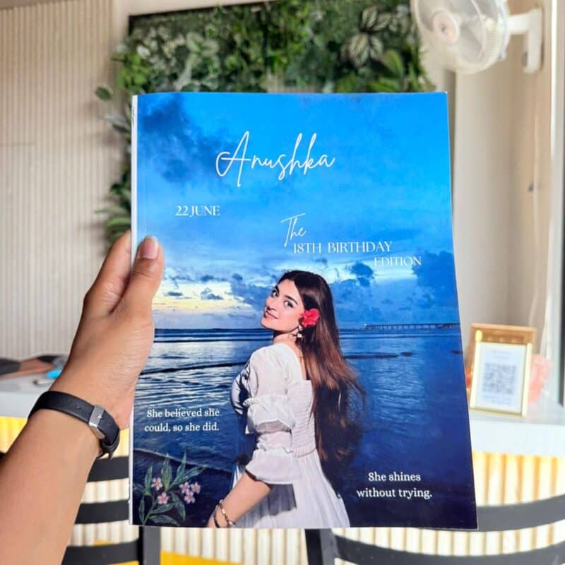 Personalized Photo Magazine featuring custom photos and personalized text, perfect for birthdays, anniversaries, weddings, and special occasions.
